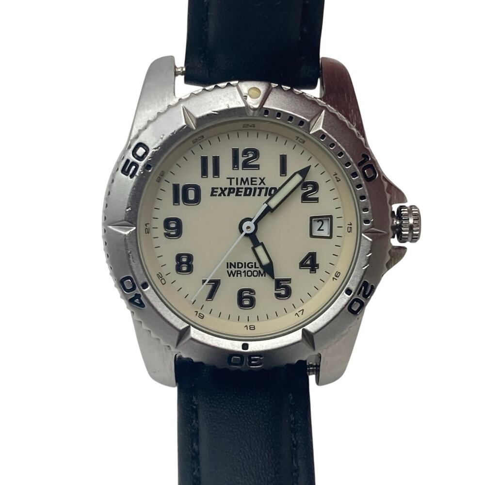 Timex Expedition Women's Watch 30mm - New Battery WR 100m - Adjustable Leather